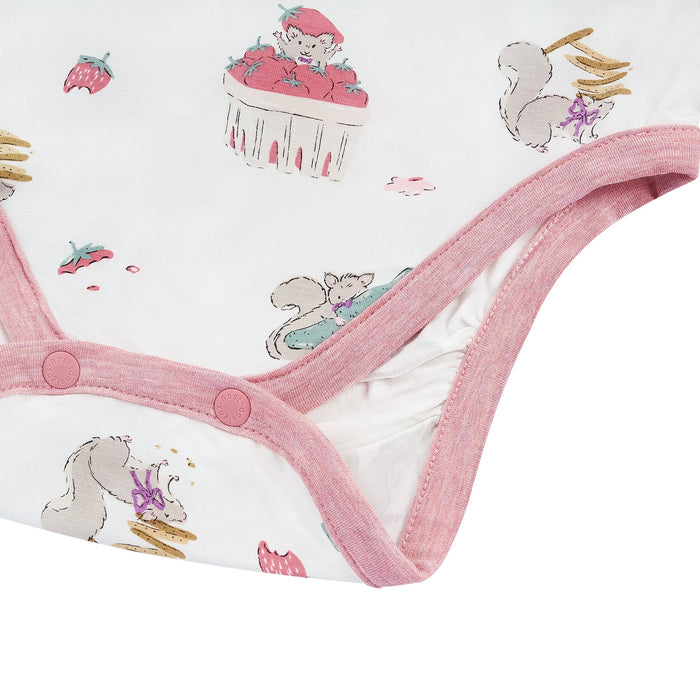 Nest Designs Long Sleeve Kimono Onesie - Very Squirrelly