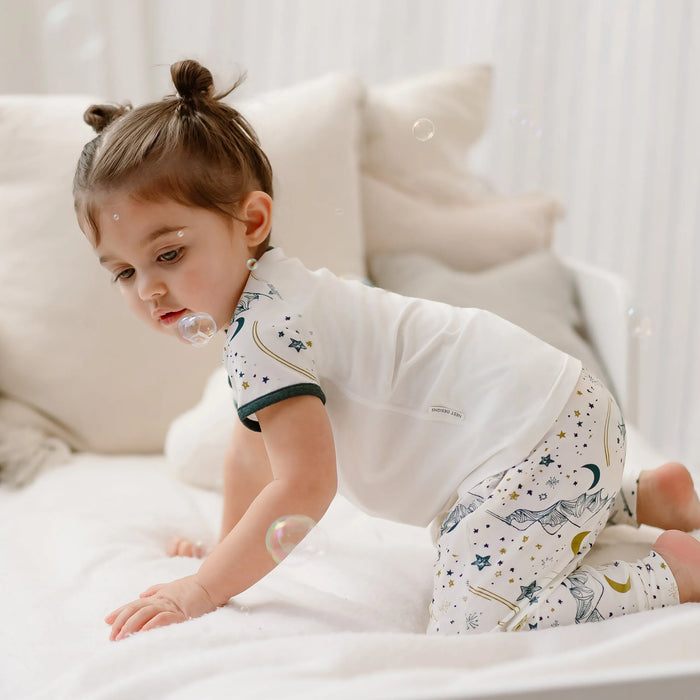 Nest Designs Short Sleeve Play Set - Stars White