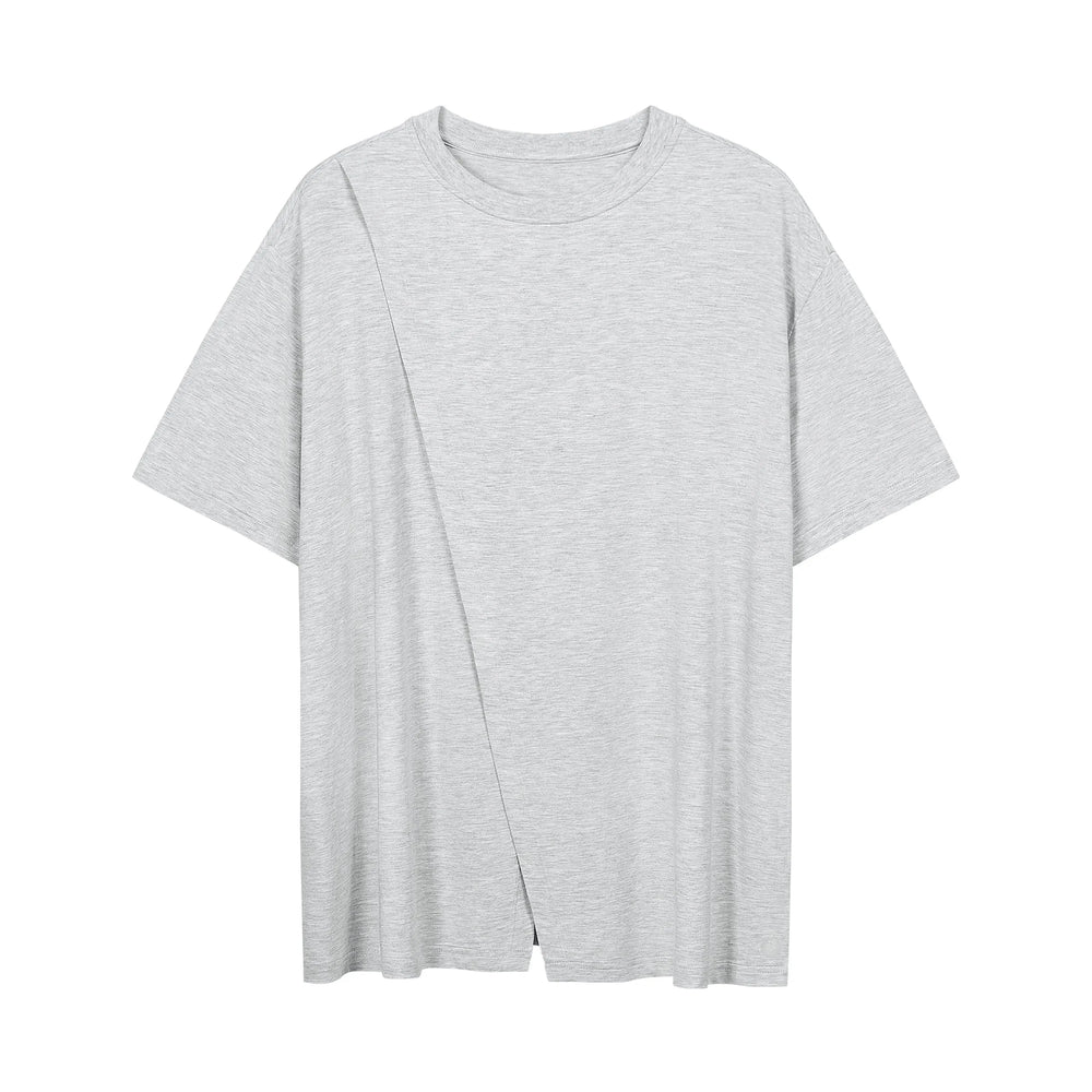 Nest Designs Short Sleeve Nursing T Shirt- Fog Grey