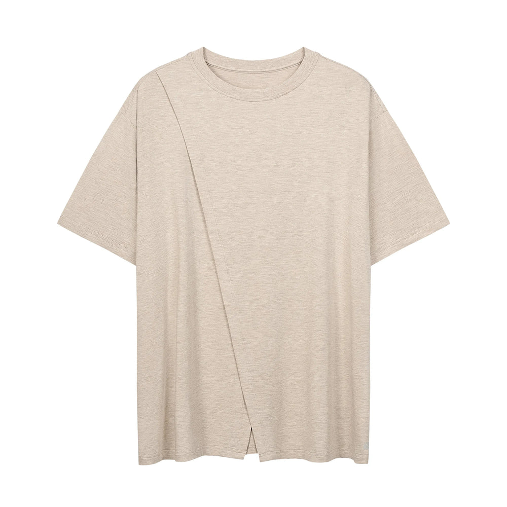 Nest Designs Short Sleeve Nursing T Shirt- Warm Taupe