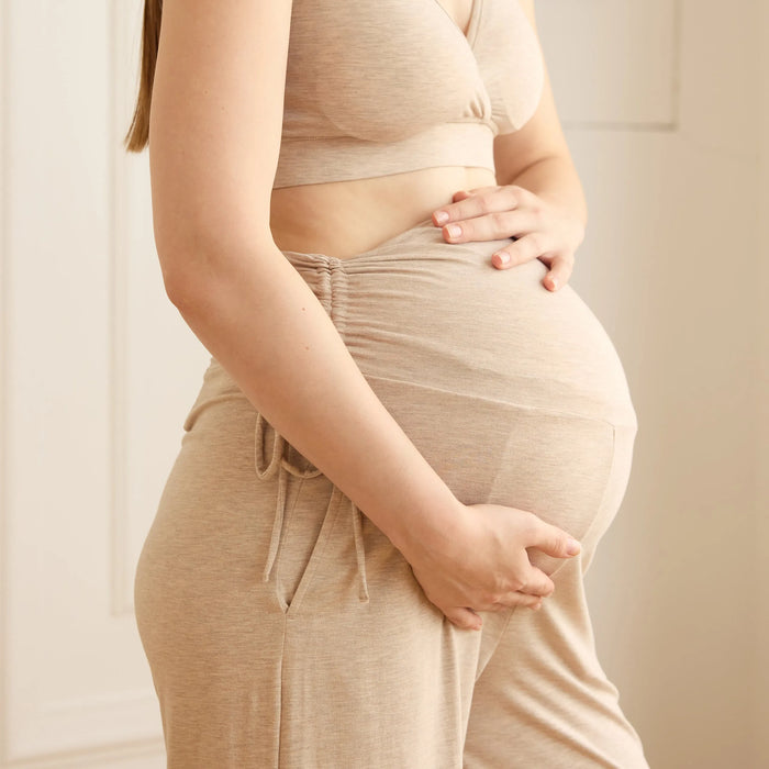 Nest Designs Maternity Gathering Waistband Pants - Warm Taupe