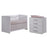Natart Tulip Contempo Island Crib + 4 Drawer Dresser + Cocoon Mattress Bundle - All White