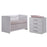 Natart Tulip Contempo Island Crib + 4 Drawer Dresser - All White