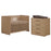 Natart Tulip Contempo Island Crib + 4 Drawer Dresser + Cocoon Mattress Bundle - Scandinavian Oak