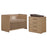 Natart Tulip Contempo Island Crib + 4 Drawer Dresser - Scandinavian Oak