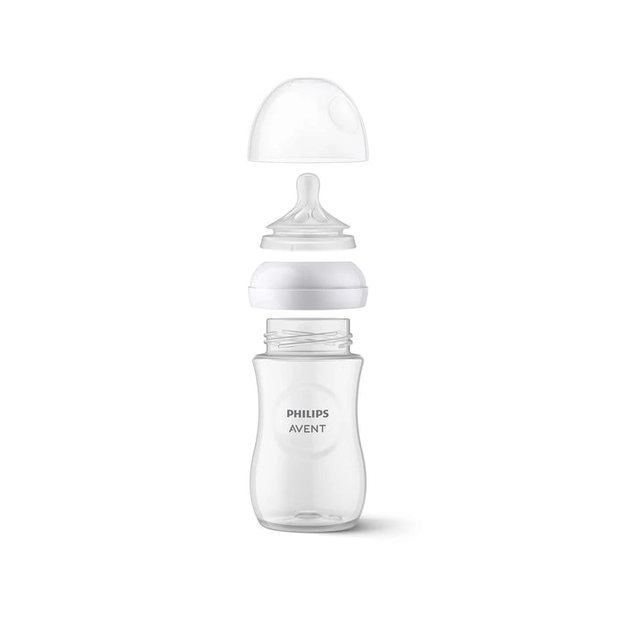 Avent Natural Bottle Clear 9oz - 1M+ 3pack