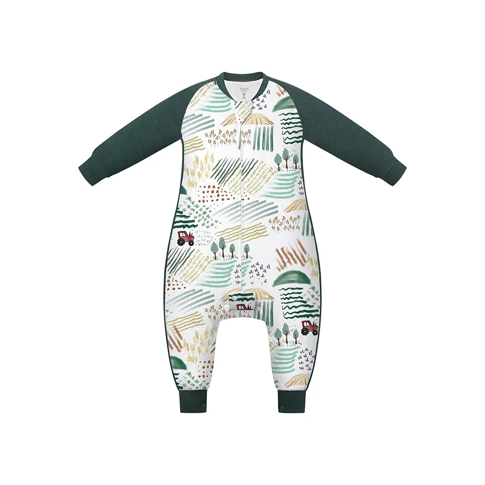 Nest Designs Long Sleeve Footed Sleep Bag 1.0T- Farmer Dell