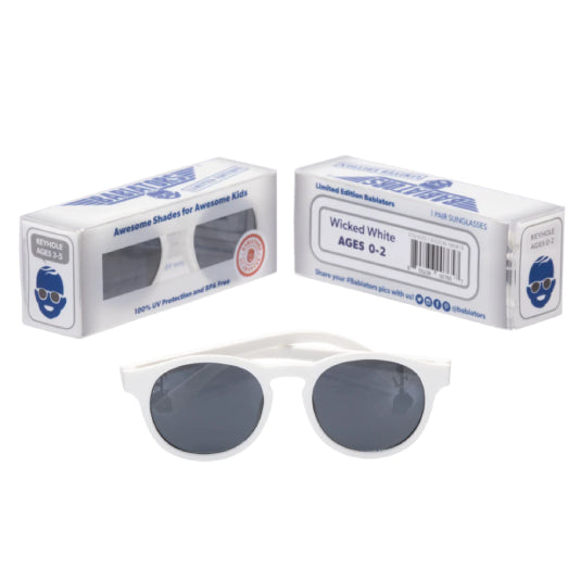 Babiators Keyhole Sunglasses -  Wicked White 3-5yrs LTD036