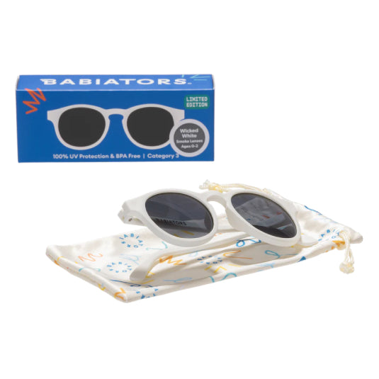 Babiators Keyhole Sunglasses Wicked White 0-2yrs