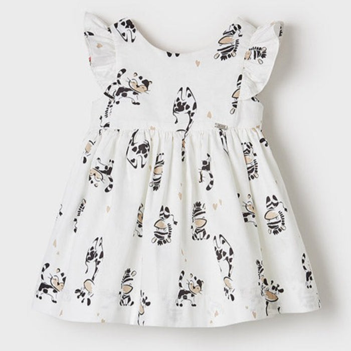 Mayoral Zebra Printed Dress - Crudo (1920-3)