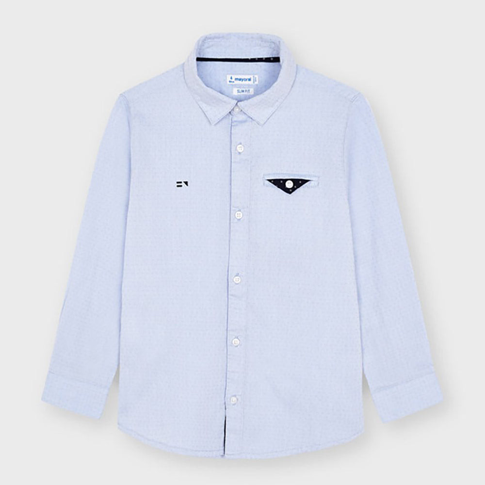 Mayoral Long Sleeve Dress Shirt - Celeste (4165-29)