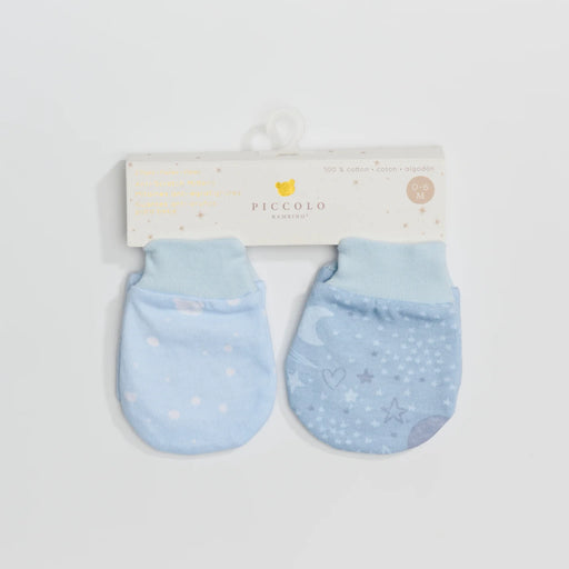 Piccolo Bambino Anti-Scratch Mittens 2pk - Blue