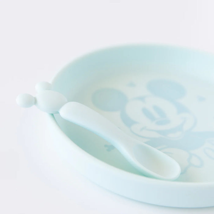 Bumkins Silicone Plate+Spoon Set:Disney Mickey Mouse
