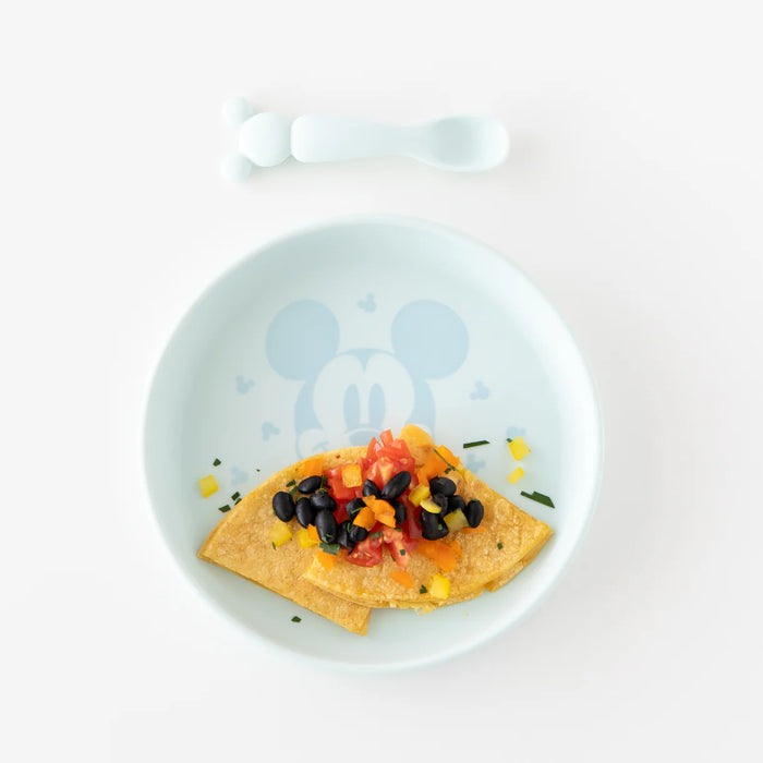 Bumkins Silicone Plate+Spoon Set:Disney Mickey Mouse