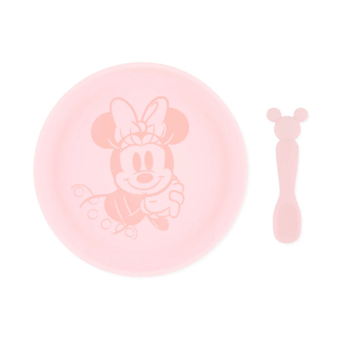Bumkins Silicone Plate+Spoon Set:Disney Minnie Mouse