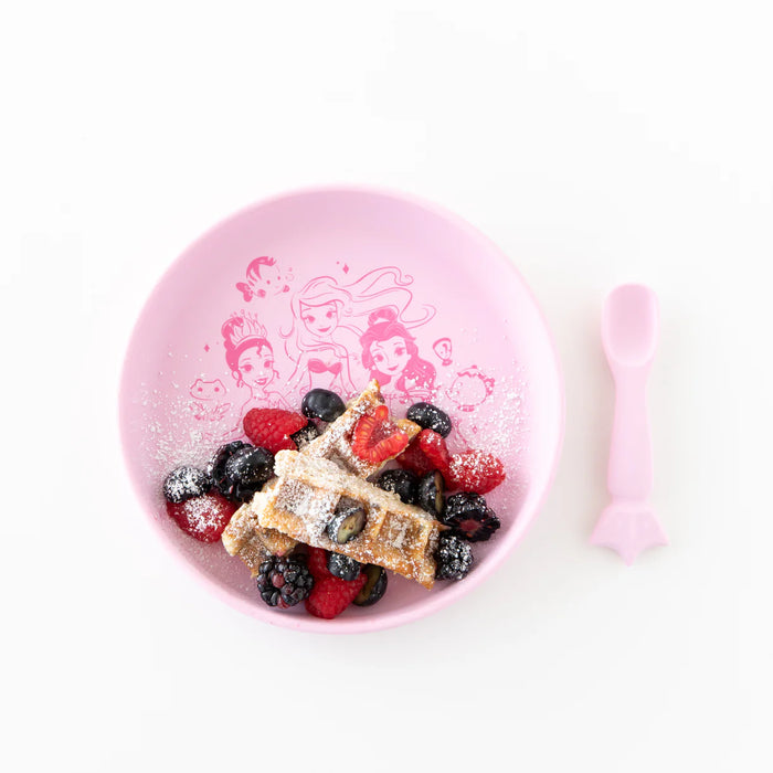 Bumkins Silicone Plate+Spoon Set: Disney Princess