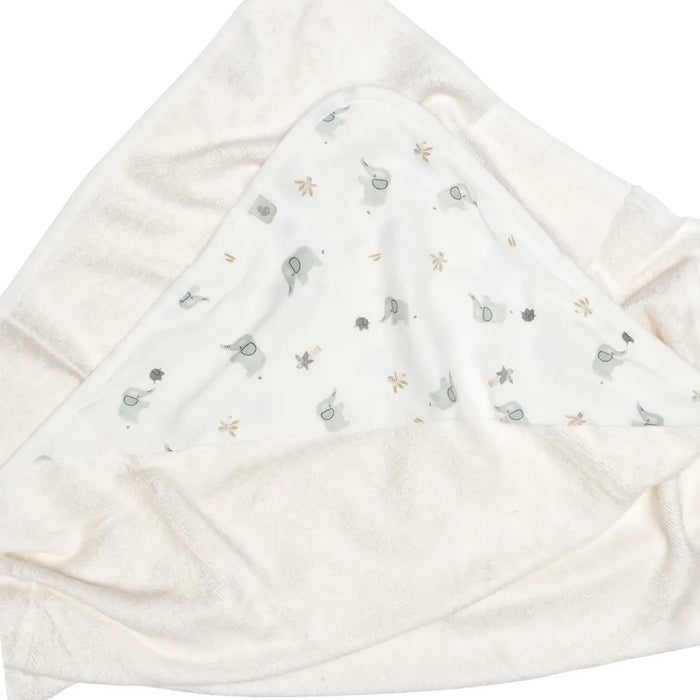 Perlim Pin Pin Bamboo Hooded Towel - Elephants