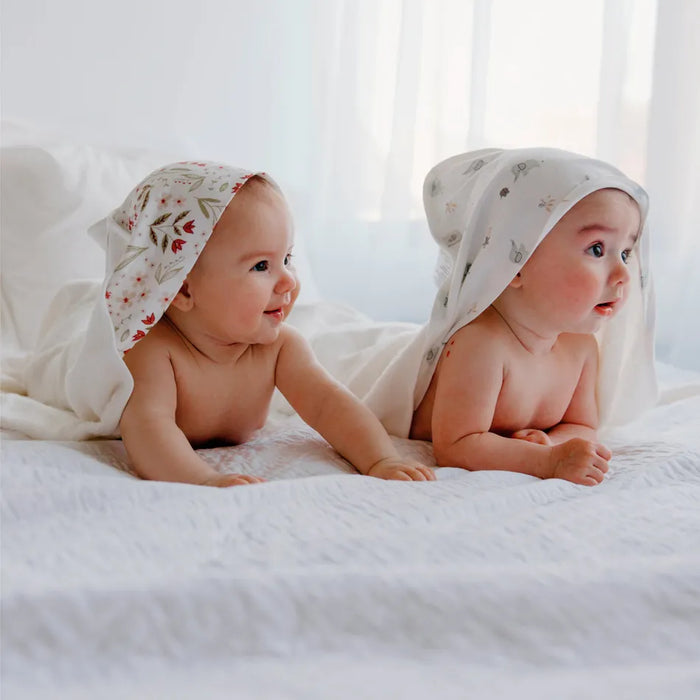 Perlim Pin Pin Bamboo Hooded Towel - Elephants