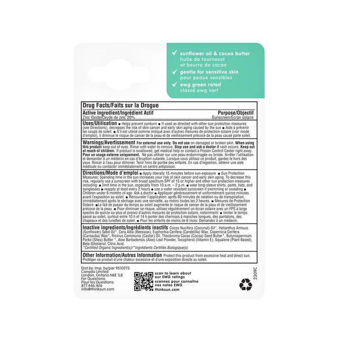 Thinkbaby Thinksports Kids Sunscreen Stick SPF30+ (Dated Nov 2025)