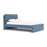 Monte Pillowback Bed Full Bed with Maple Feet - Denim Blue