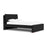 Monte Pillowback Bed Full Bed with Walnut Feet - Black Heathered