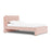 Monte Pillowback Bed Full Bed with Walnut Feet - Petal Pink