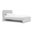 Monte Pillowback Bed Full Bed with Walnut Feet - Ash