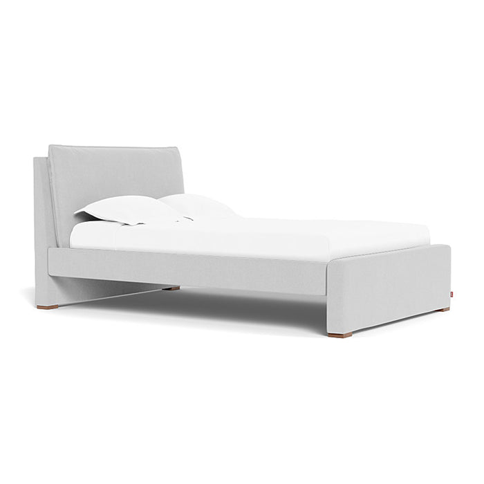 Monte Pillowback Bed Full Bed with Walnut Feet - Ash
