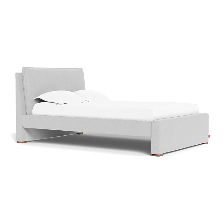 Monte Pillowback Bed Full Bed with Walnut Feet - Ash