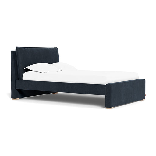 Monte Pillowback Bed Full Bed with Maple Feet - Deep Navy