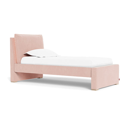 Monte Pillowback Bed Twin Bed with Maple Feet - Petal Pink