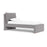 Monte Pillowback Bed Twin Bed with Maple Feet - Pebble Grey