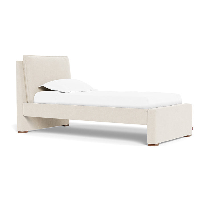 Monte Pillowback Bed Twin Bed with Walnut Feet - Dune