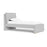 Monte Pillowback Bed Twin Bed with Maple Feet - Fog Grey