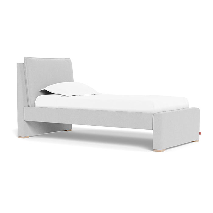 Monte Pillowback Bed Twin Bed with Maple Feet - Ash