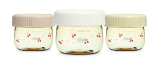 Grosmimi Cherrish PPSU Baby Food Jar 150ml - White/Pure Gold/Rose Gold