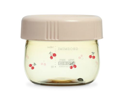 Grosmimi Cherrish PPSU Baby Food Jar 150ml - White/Pure Gold/Rose Gold
