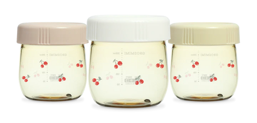 Grosmimi Cherrish PPSU Baby Food Jar 250ml - White/Pure Gold/Rose Gold