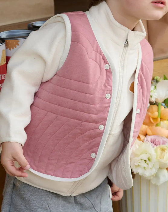 Petite Revery Reversible Vest - Old Rose