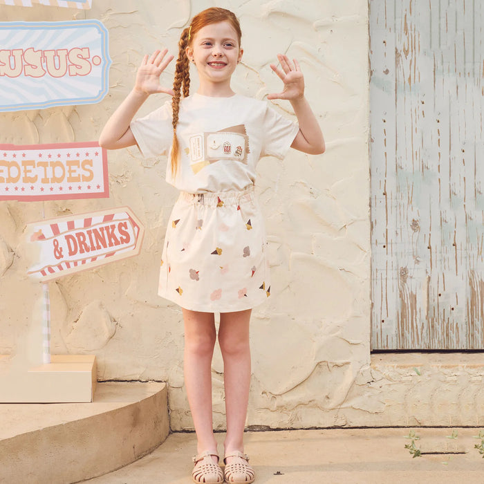 Petite Revery Short Sleeve Velcro Tee - Nimbus Cloud