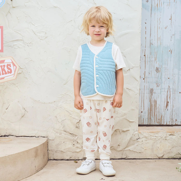 Petite Revery Quilted Reversible Vest - Nimbus Cloud