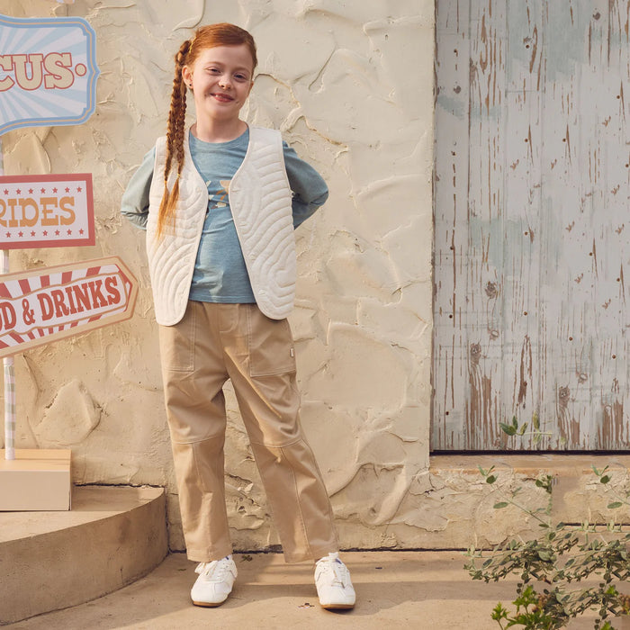 Petite Revery Quilted Reversible Vest - Nimbus Cloud