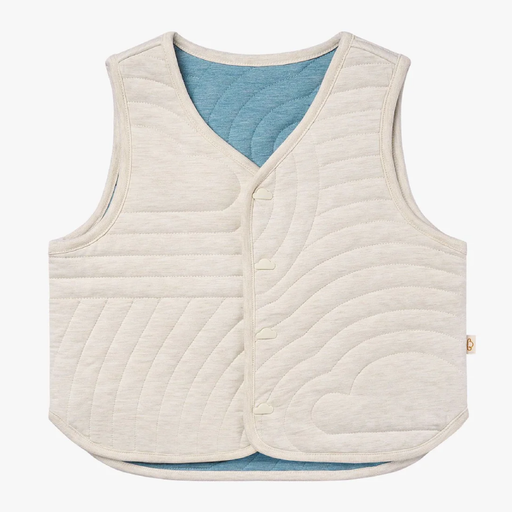 Petite Revery Quilted Reversible Vest - Nimbus Cloud