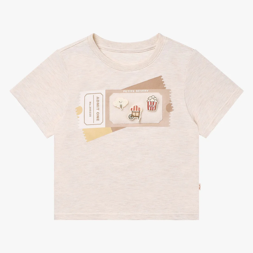 Petite Revery Short Sleeve Velcro Tee - Nimbus Cloud
