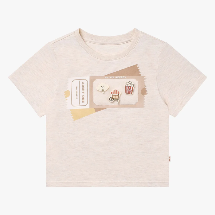Petite Revery Short Sleeve Velcro Tee - Nimbus Cloud