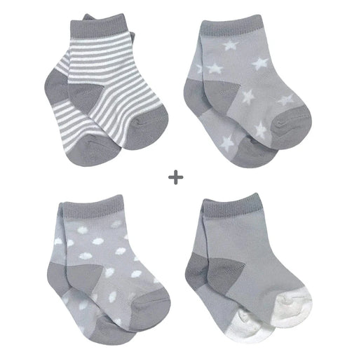 Perlim Pinpin 4 Pairs of Socks - Light Grey