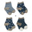 Perlim Pinpin 4 Pairs of Socks - Navy Blue/Taupe