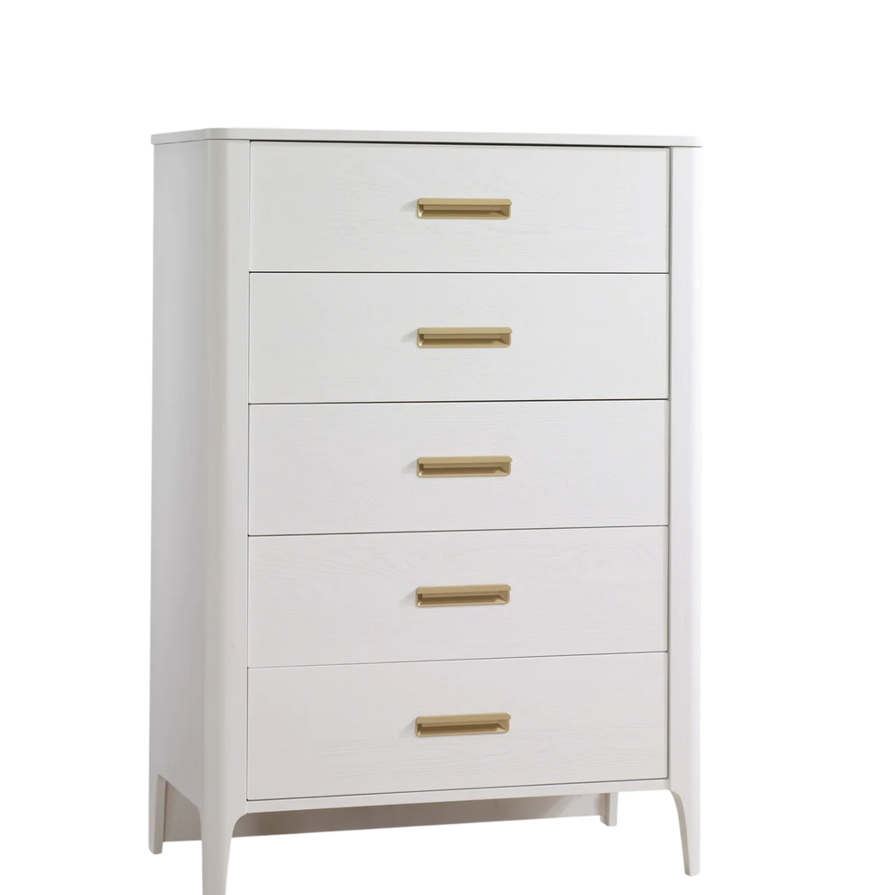 Natart Palo 5 Drawer Tall Chest - White