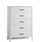 Natart Palo 5 Drawer Tall Chest - White