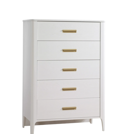 Natart Palo 5 Drawer Tall Chest - White